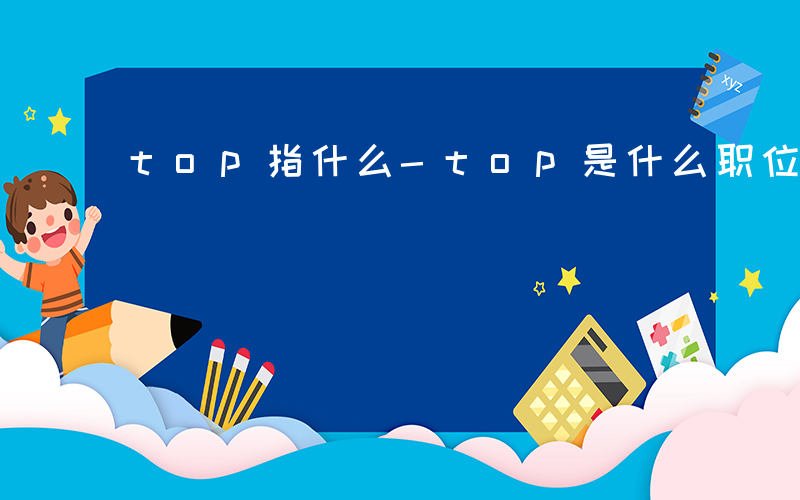 top指什么-top是什么职位