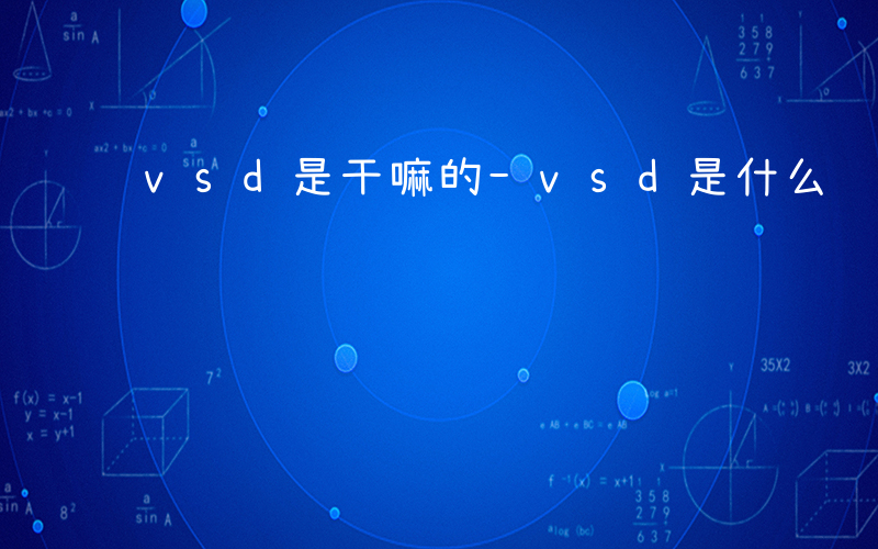 vsd是干嘛的-vsd是什么职位