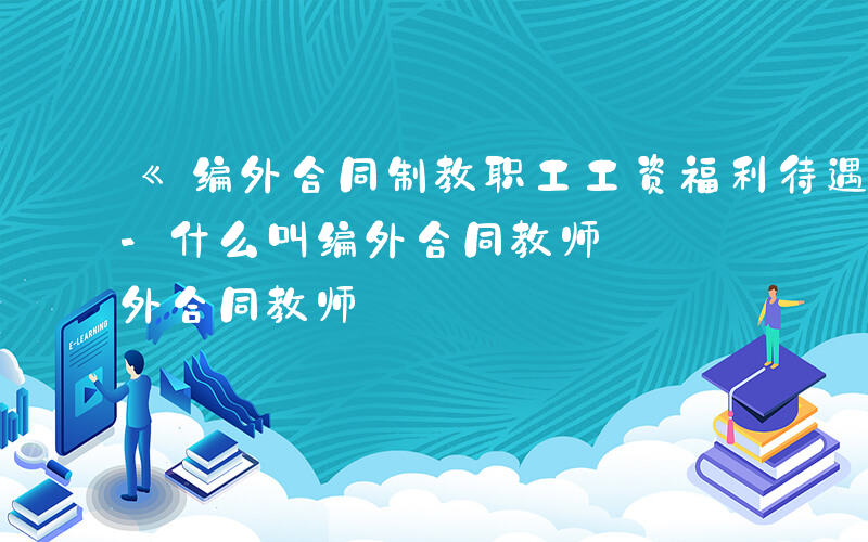 《编外合同制教职工工资福利待遇发放办法》-什么叫编外合同教师