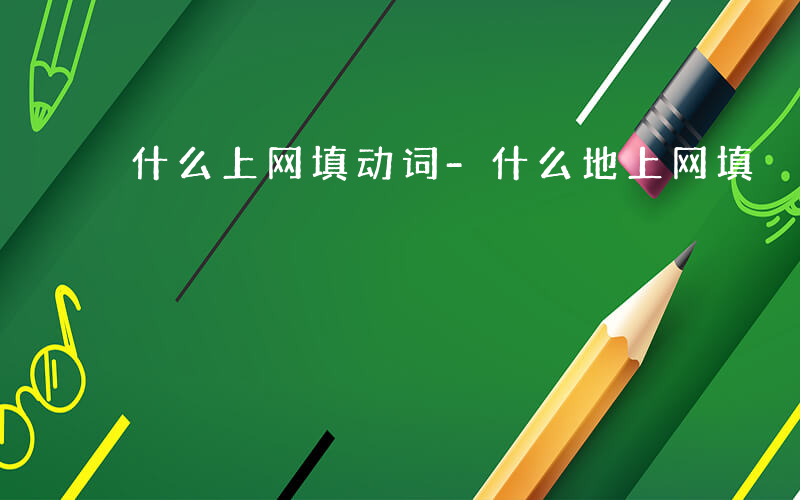 什么上网填动词-什么地上网填