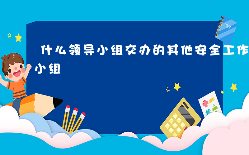 什么领导小组交办的其他安全工作-什么领导小组