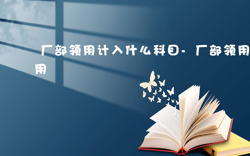 厂部领用计入什么科目-厂部领用属于什么费用