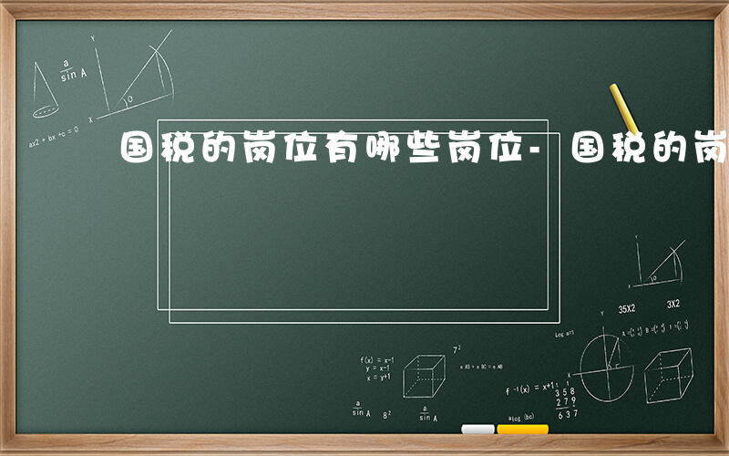 国税的岗位有哪些岗位-国税的岗位有哪些