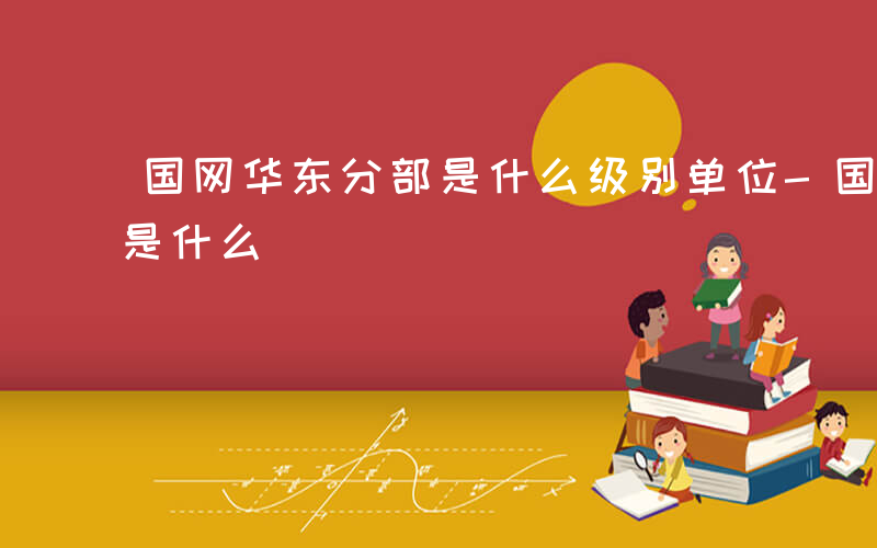 国网华东分部是什么级别单位-国网华东分部是什么