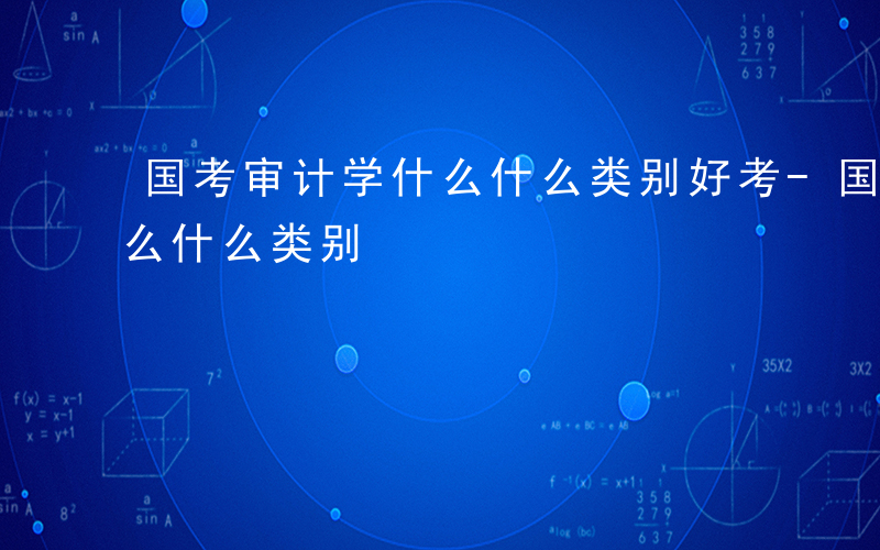 国考审计学什么什么类别好考-国考审计学什么什么类别