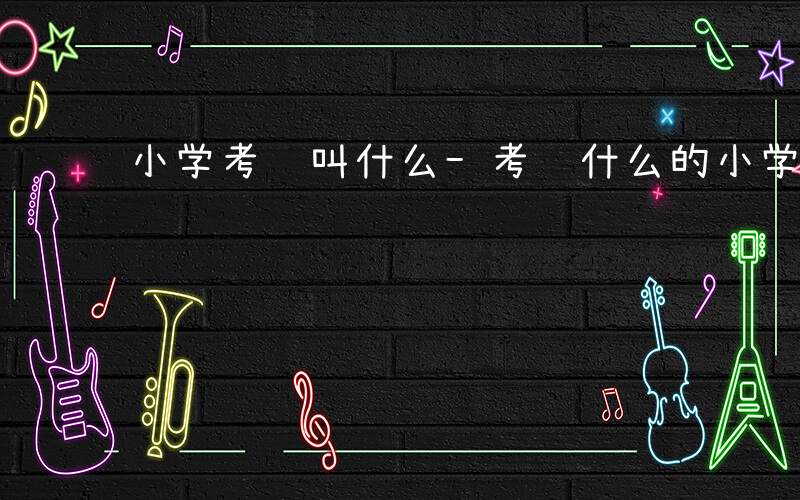 小学考试叫什么-考试什么的小学