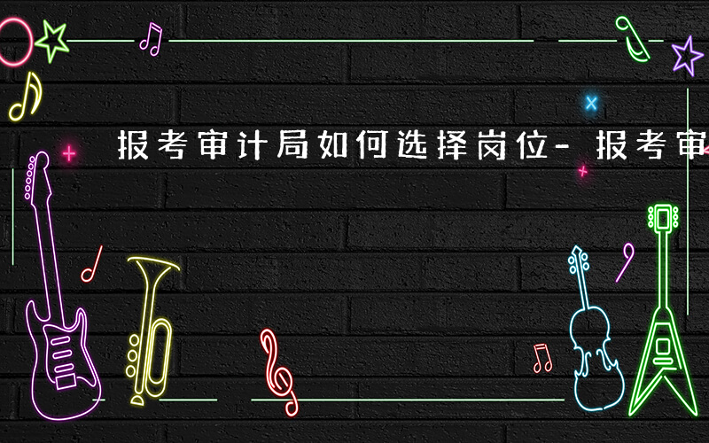 报考审计局如何选择岗位-报考审计局如何
