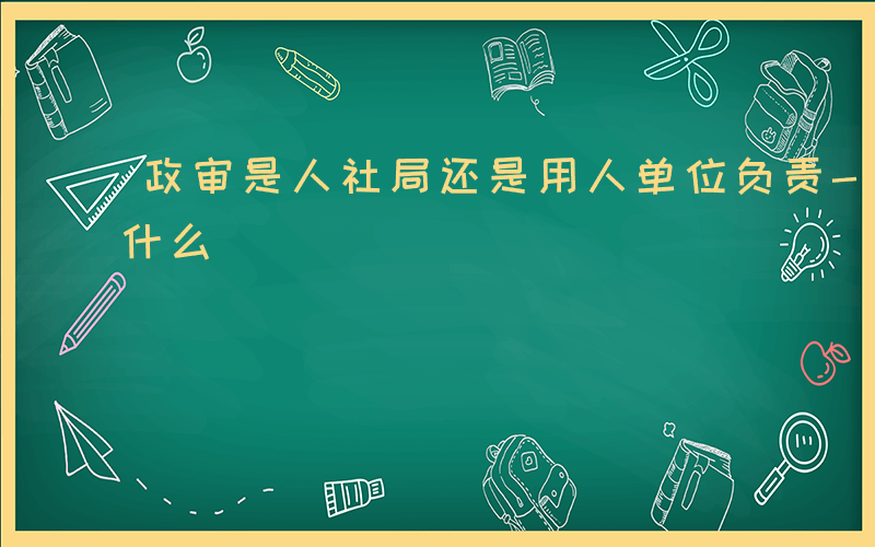 政审是人社局还是用人单位负责-人事政审审什么