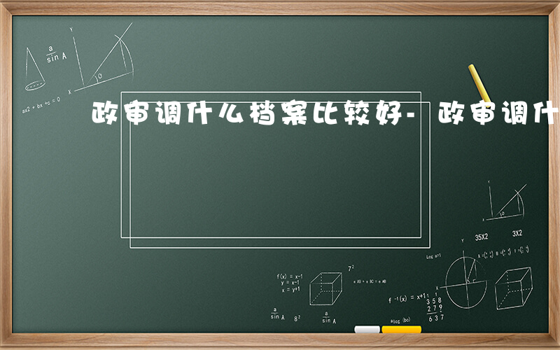 政审调什么档案比较好-政审调什么档案