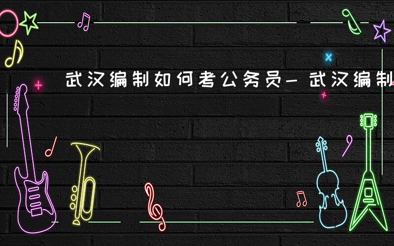 武汉编制如何考公务员-武汉编制如何考