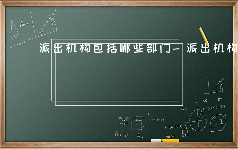 派出机构包括哪些部门-派出机构包括哪些