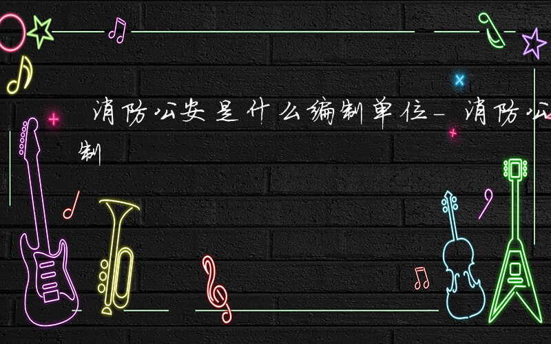 消防公安是什么编制单位-消防公安是什么编制