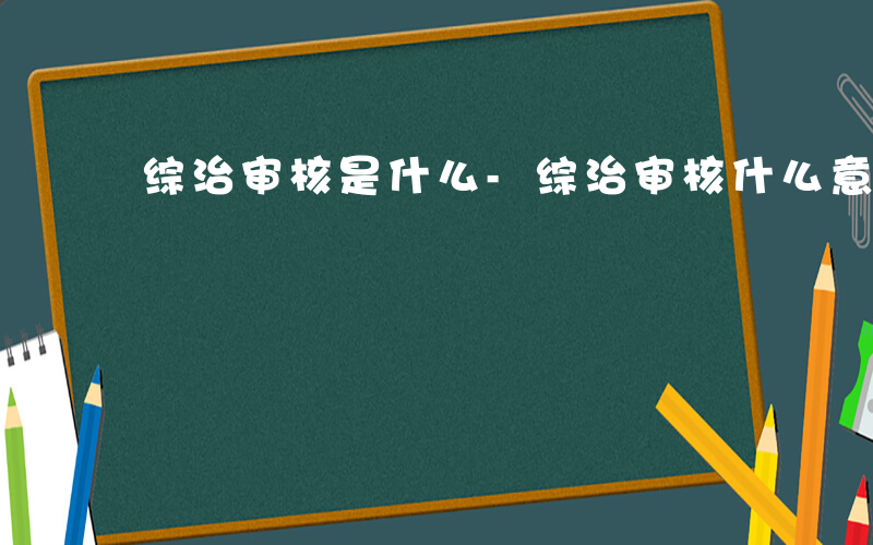 综治审核是什么-综治审核什么意思